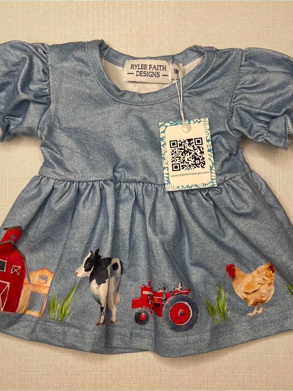 New w tags girls Rylee Faith designs farm girl dress size 3 months